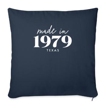 Made 1979 in Texas. Cute Birthday Party - Sofakissenbezug 45 x 45 cm - Navy - Vorne