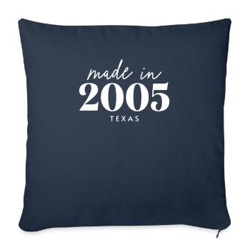 Made 2005 in Texas. Cute Birthday Party - Sofakissenbezug 45 x 45 cm - Navy - Vorne