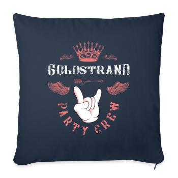 Équipe de fête Golden Sands - Housse de coussin décorative 45 x 45 cm - bleu marine - Devant