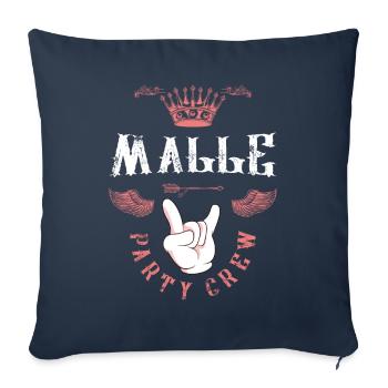 Malle Party Crew - Sofa pillowcase 17,3'' x 17,3'' (45 x 45 cm) - navy - Front