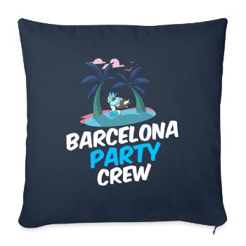 Barcelona Party Crew - Housse de coussin décorative 45 x 45 cm - bleu marine - Devant
