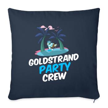 Équipe de fête Golden Sands - Housse de coussin décorative 45 x 45 cm - bleu marine - Devant