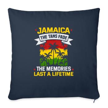 Jamaica Beach Holiday by the Sea Design Beach Motif - Sofa pillowcase 17,3'' x 17,3'' (45 x 45 cm) - navy - Front