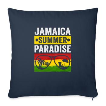 Jamaica Beach Holiday by the Sea Design Beach Motif - Sofa pillowcase 17,3'' x 17,3'' (45 x 45 cm) - navy - Front