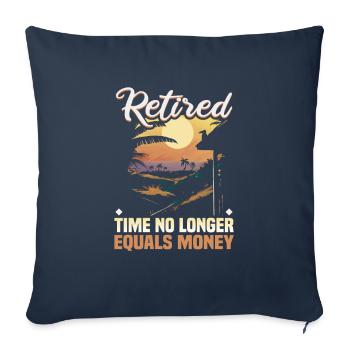 Retirement Gift idea Pension Work colleague - Sofa pillowcase 17,3'' x 17,3'' (45 x 45 cm) - navy - Front