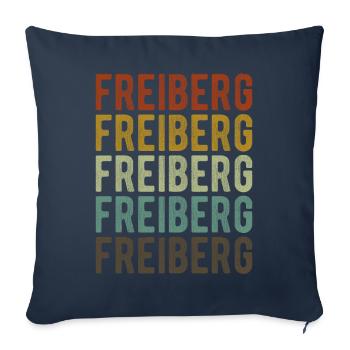 Freiberg Stadt Retro Vintage - Sofakissenbezug 45 x 45 cm - Navy - Vorne