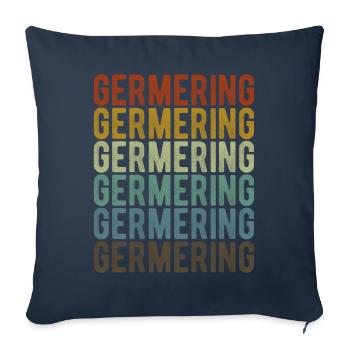 Germering City Retro Vintage - Sofa pillowcase 17,3'' x 17,3'' (45 x 45 cm) - navy - Front