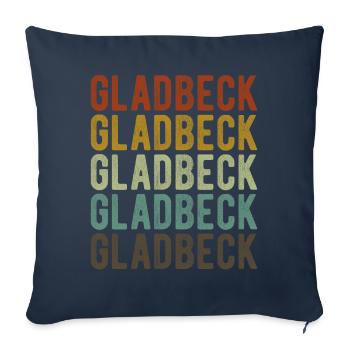 Gladbeck City Retro Vintage - Sofa pillowcase 17,3'' x 17,3'' (45 x 45 cm) - navy - Front
