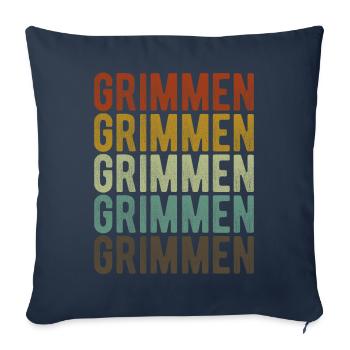 Grimmen Stadt Retro Vintage - Sofakissenbezug 45 x 45 cm - Navy - Vorne