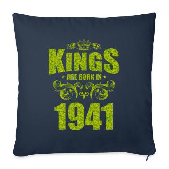 kings are born 1941 - Sofa pillowcase 17,3'' x 17,3'' (45 x 45 cm) - navy - Front