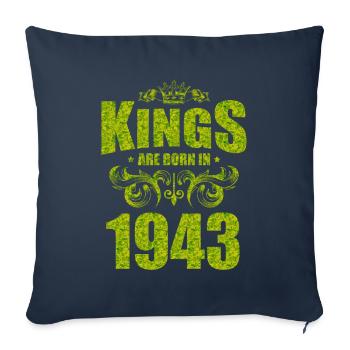 kings are born 1943 - Sofa pillowcase 17,3'' x 17,3'' (45 x 45 cm) - navy - Front