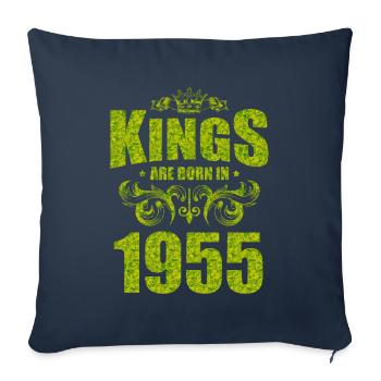kings are born 1955 - Sofa pillowcase 17,3'' x 17,3'' (45 x 45 cm) - navy - Front