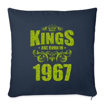 kings are born 1967 - Sofa pillowcase 17,3'' x 17,3'' (45 x 45 cm) - navy - Front