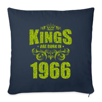 kings are born 1966 - Sofa pillowcase 17,3'' x 17,3'' (45 x 45 cm) - navy - Front