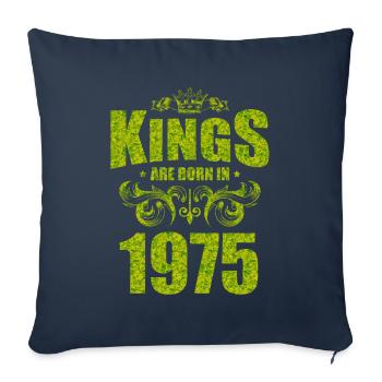 kings are born 1975 - Sofa pillowcase 17,3'' x 17,3'' (45 x 45 cm) - navy - Front