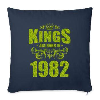 les rois sont nés en 1982 - Housse de coussin décorative 45 x 45 cm - bleu marine - Devant