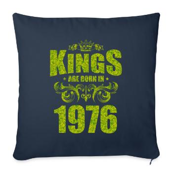 kings are born 1976 - Sofakissenbezug 45 x 45 cm - Navy - Vorne