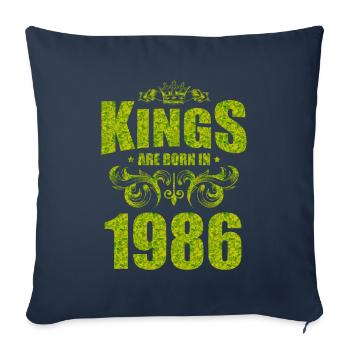 kings are born 1986 - Sofakissenbezug 45 x 45 cm - Navy - Vorne