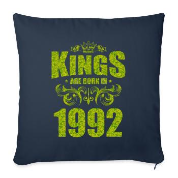 kings are born 1992 - Sofa pillowcase 17,3'' x 17,3'' (45 x 45 cm) - navy - Front