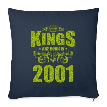 kings are born 2001 - Sofa pillowcase 17,3'' x 17,3'' (45 x 45 cm) - navy - Front