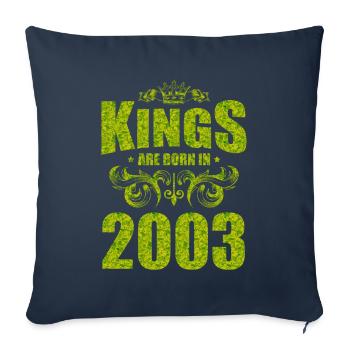 kings are born 2003 - Sofakissenbezug 45 x 45 cm - Navy - Vorne