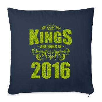 kings are born 2016 - Sofakissenbezug 45 x 45 cm - Navy - Vorne