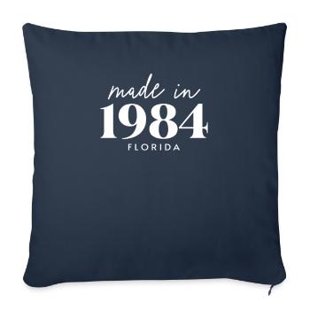 Made 1984 in Florida. Cute Birthday Party - Sofa pillowcase 17,3'' x 17,3'' (45 x 45 cm) - navy - Front