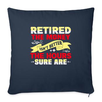 Retirement Gift idea Pension - Sofa pillowcase 17,3'' x 17,3'' (45 x 45 cm) - navy - Front