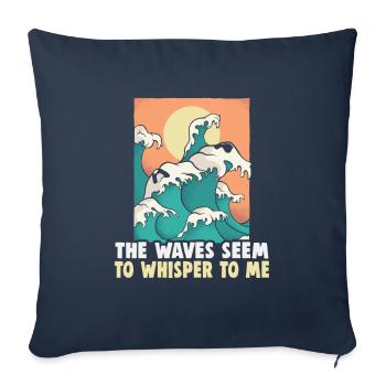 Beach holiday by the sea Design beach motif - Sofa pillowcase 17,3'' x 17,3'' (45 x 45 cm) - navy - Front