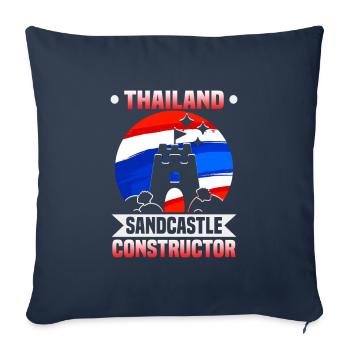 Thailand Strandurlaub am Meer Design Strandmotiv - Sofakissenbezug 45 x 45 cm - Navy - Vorne