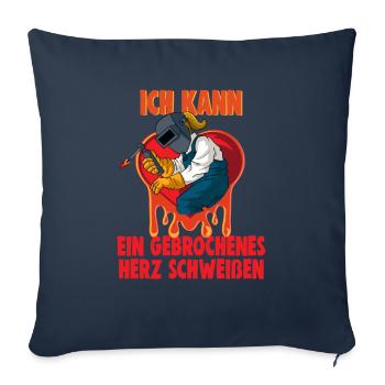 Schweißerin Spruch Design für Metallbauer - Sofakissenbezug 45 x 45 cm - Navy - Vorne