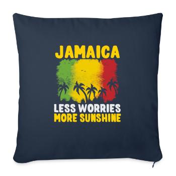 Jamaica Beach Holiday by the Sea Design Beach Motif - Sofa pillowcase 17,3'' x 17,3'' (45 x 45 cm) - navy - Front