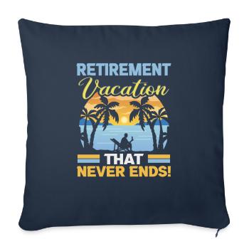 Retirement Gift idea Pension Work colleague - Sofa pillowcase 17,3'' x 17,3'' (45 x 45 cm) - navy - Front
