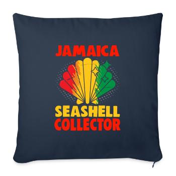 Jamaica Beach Holiday by the Sea Design Beach Motif - Sofa pillowcase 17,3'' x 17,3'' (45 x 45 cm) - navy - Front
