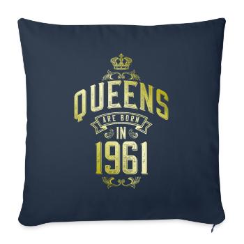 Queens born in 1961 - Sofakissenbezug 45 x 45 cm - Navy - Vorne