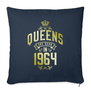 Queens born in 1964 - Sofakissenbezug 45 x 45 cm - Navy - Vorne