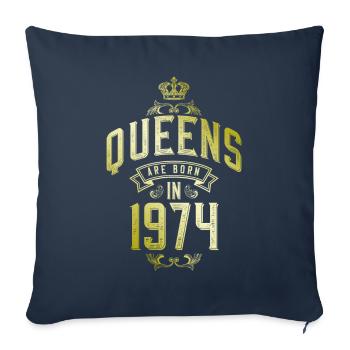 Queens born in 1974 - Sofakissenbezug 45 x 45 cm - Navy - Vorne