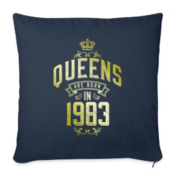 Queens born in 1983 - Sofakissenbezug 45 x 45 cm - Navy - Vorne