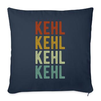 Kehl Stadt Retro Vintage - Sofakissenbezug 45 x 45 cm - Navy - Vorne