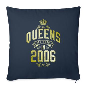 Queens born in 2006 - Sofa pillowcase 17,3'' x 17,3'' (45 x 45 cm) - navy - Front