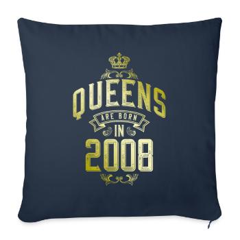 Queens born in 2008 - Sofakissenbezug 45 x 45 cm - Navy - Vorne
