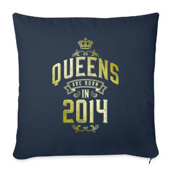 Queens born in 2014 - Sofakissenbezug 45 x 45 cm - Navy - Vorne