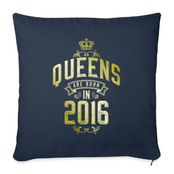 Queens born in 2016 - Sofakissenbezug 45 x 45 cm - Navy - Vorne