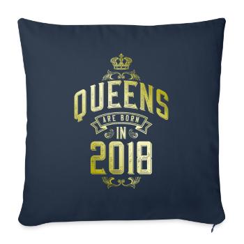 Queens born in 2018 - Sofakissenbezug 45 x 45 cm - Navy - Vorne