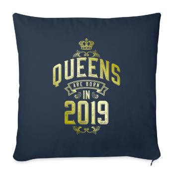 Queens born in 2019 - Sofakissenbezug 45 x 45 cm - Navy - Vorne