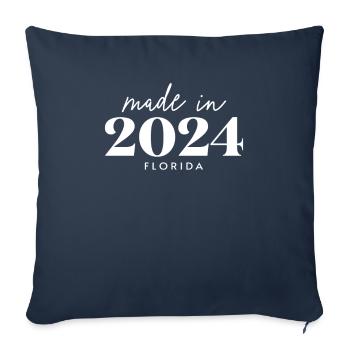 Made 2024 in Florida. Cute Birthday Party - Sofa pillowcase 17,3'' x 17,3'' (45 x 45 cm) - navy - Front