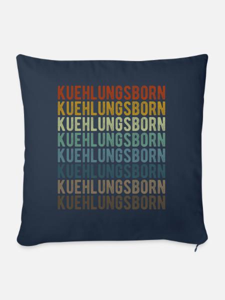 Kuehlungsborn Stadt Retro Vintage - Sofakissenbezug 45 x 45 cm - Navy