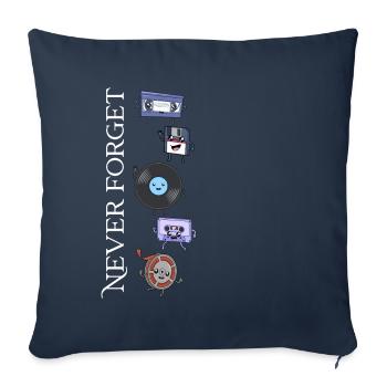 Record and Friends - Never Forget - Sofa pillowcase 17,3'' x 17,3'' (45 x 45 cm) - navy - Front