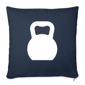 Kettlebell - Housse de coussin décorative 45 x 45 cm - bleu marine - Devant