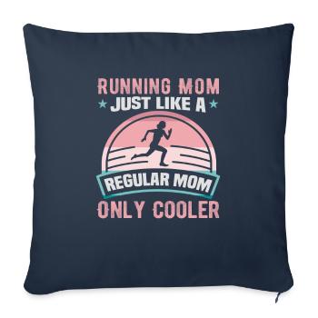 Running Marathon Runner Running - Housse de coussin décorative 45 x 45 cm - bleu marine - Devant